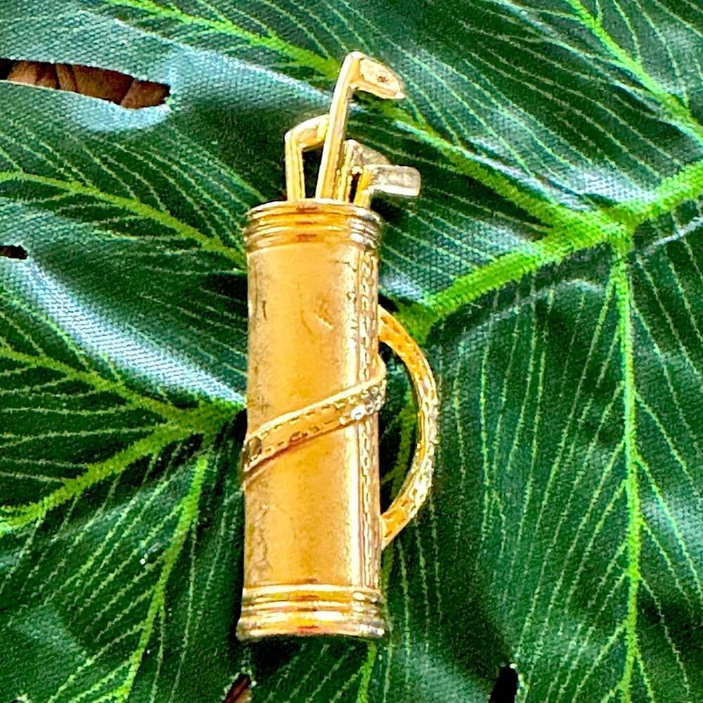 BOGO FREE VTG Golden gold club set pin